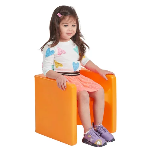 Vista 23 de ECR4Kids Tri-Me 3 en 1 silla cubo, muebles para niños, color azul polvo