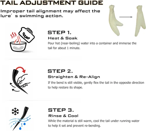 Vista 6 de LITTMA Shiner Glide - Cebos de hundimiento lento, sutil acción en forma de S curvada articulada – Medio oeste, lagos del sur, ríos, señuelo de agua