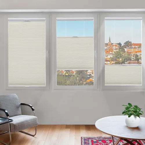 Vista 20 de Tonature Persianas Celulares de Tamaño Personalizado para Ventanas Cortinas Blackout sin Cordón Persianas Enrollables Protección UV Aislamiento