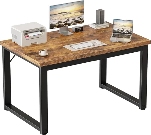 Vista 61 de Mericonia Escritorio para juegos de 52 pulgadas con cajones, escritorio reversible para computadora, color negro