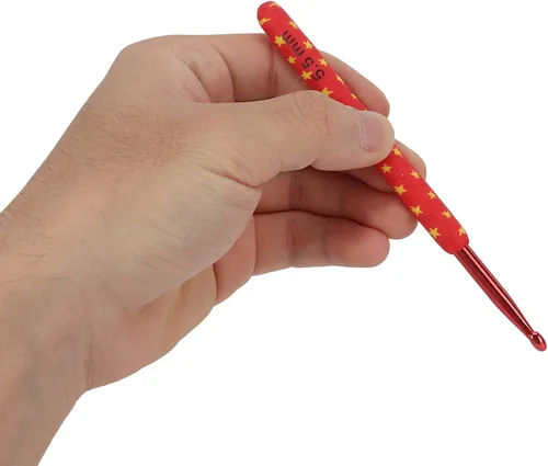 Vista 6 de Juego de 9 ganchos de ganchillo, agujas de ganchillo de mango suave, herramientas de tejido de hilo para bricolaje, 0.079 in, 0.098 in, 0.118 in