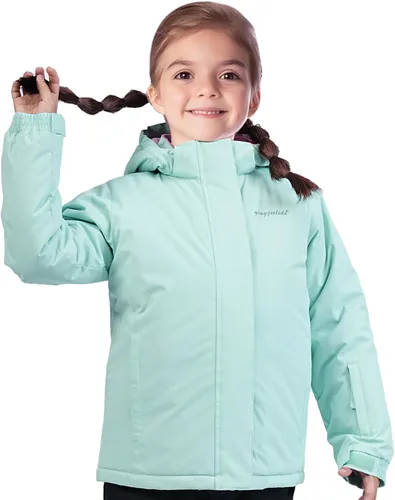 Vista 62 de Chaqueta de esquí impermeable para niñas, chaqueta de snowboard para exteriores, resistente al viento, con forro polar, abrigo de nieve cálido