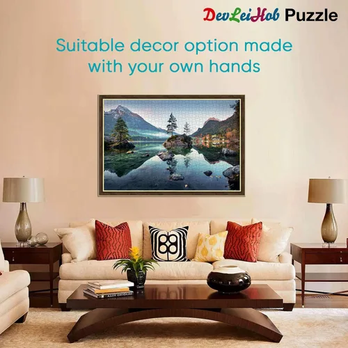 Vista 3 de Rompecabezas de 1000 piezas para adultos y niños, rompecabezas duros de la serie natural, rompecabezas grande de mil piezas, rompecabezas de otoño