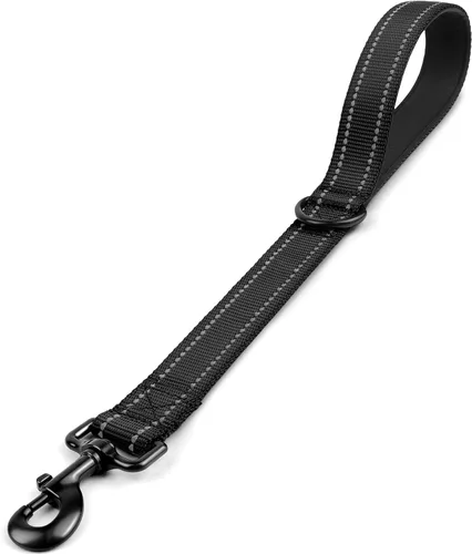 Vista 19 de Joytale Correa corta y fuerte para perro de 1 pie, 1.2 pulgadas de ancho, resistente, mango acolchado para control de tráfico, correa reflectante