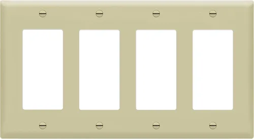 Vista 17 de ENERLITES Placa decorativa de pared para interruptor de luz o toma de receptáculo, acabado brillante, tamaño 4 segmentos 4.50 x 8.19 pulgadas, Blanco