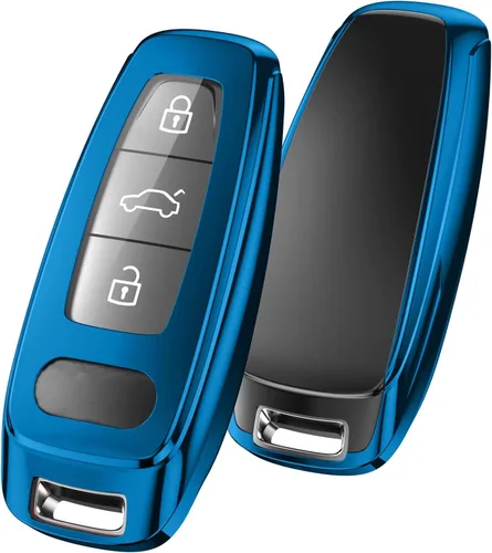 Vista 17 de ELOHEI Funda para llavero Audi, funda protectora especial de TPU suave compatible con Audi A6L A6 A7 A8 Q7 Q8 E-Tron 2018-2022 A3 S3 S6 SQ7 RS6 S7