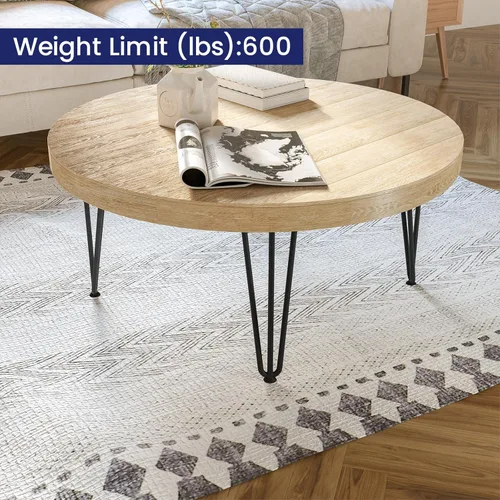 Vista 3 de SMARTSTANDARD Patas de mesa de horquilla de 6 pulgadas, 1/2 pulgadas de diámetro, 3 varillas de metal, proyectos de bricolaje para mesitas de noche