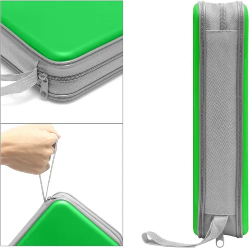 Vista 51 de Estuche para CD, capacidad para 80 unidades, para CD/DVD, cartera, de plástico duro, CD y DVD, carpetas de almacenamiento para automóvil, hogar