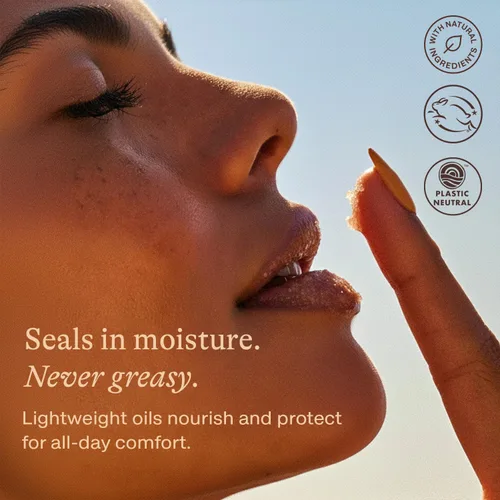 Vista 4 de USDA Organic Lip Scrub Berry - Fabricado en Estados Unidos con ingredientes naturales, exfoliante hidratante para labios secos, exfoliante