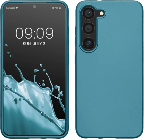 Vista 146 de kwmobile Funda compatible con Samsung Galaxy S23 - Funda protectora de silicona TPU suave y delgada - Piedra antigua