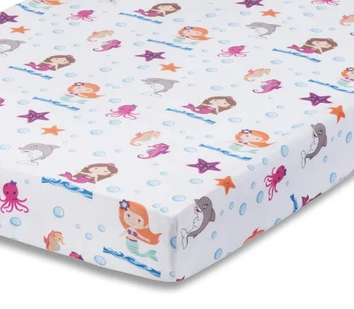 Vista 37 de Everyday Kids Paquete de 2 Sábanas Bajeras para Cuna para Niña, 100% Sábana de Bebé de Microfibra Suave y Transpirable, Se Adapta a Colchones