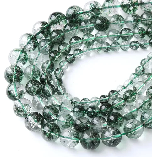 Vista 40 de 88 cuentas de piedra natural africana de piedra de sangre para hacer joyas y pulseras