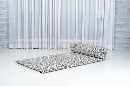 Vista 670 de Leewadee colchón tailandés enrollable para cama de invitados, tapete de yoga, para masaje tailandés, ecológico, orgánico y natural.