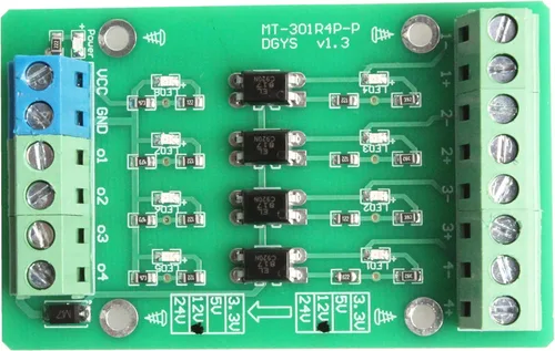 Vista 2 de NOYITO Módulo aislador fotoeléctrico optoacoplador de 4 canales Módulo convertidor de voltaje de nivel Módulo convertidor de señal PLC PNP NPN a NPN