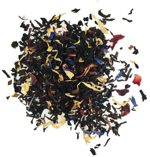 Vista 3 de USDA Organic Hawaiian Breeze (hibisco de fruta de la pasión) té negro de hojas sueltas negras