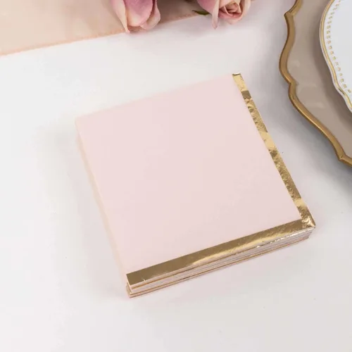 Vista 125 de Efavormart 50 Pack Servilletas de papel para fiestas de 2 capas suaves verde oliva con borde dorado de oro, servilletas para cenas, cócteles