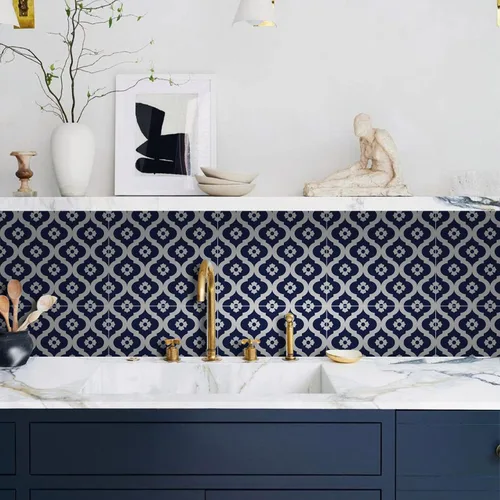 Vista 65 de Alwayspon Adhesivos de transferencia de azulejos de vinilo esmerilado para despegar y pegar, calcomanías autoadhesivas para azulejos de pared