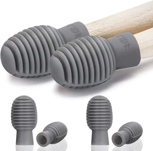 Vista 11 de 4 piezas de silenciador de tambor de silicona silenciosa para práctica silenciosa, accesorio de percusión de repuesto para instrumentos musicales