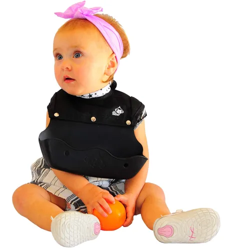 Vista 10 de Philip Bib - Babero impermeable 2 en 1 con recogedor de migas de silicona, cobertura completa, cuello alto y protección de hombros, diseño