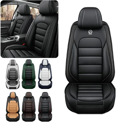 Vista 2 de Fundas de asiento de coche para VOLKSWAGEN ID.4 2021-2023, impermeable, suave, transpirable, de piel sintética, con bolsillos de almacenamiento
