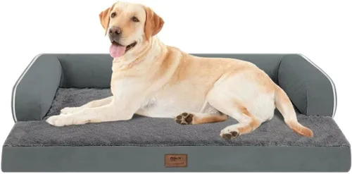 Vista 134 de Cama ortopédica impermeable para perros pequeños, cama para perros de tamaño mediano, cómoda cama para mascotas y gatos con lados, funda extraíble