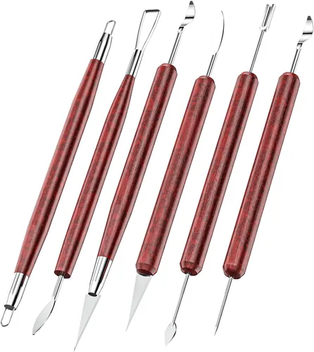 Vista 13 de 23 piezas de herramientas de arcilla para esculpir, herramienta de modelado de cerámica y cerámica, juego de herramientas de cerámica, kit