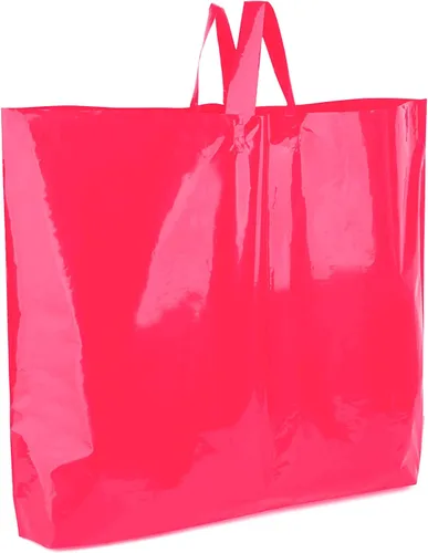 Vista 9 de Bolsas grandes de plástico con asas – Bolsas de compras extra grandes para pequeñas empresas – Bolsas de mercancía negras extra gruesas de 3 mil