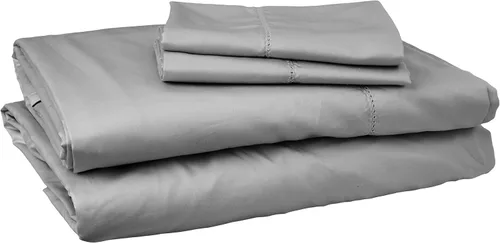 Vista 15 de Pointehaven Juego de sábanas de 525 hilos, 100% algodón de fibra larga, tamaño King, color champán, bolsillo profundo, súper suave, satén de 4 piezas