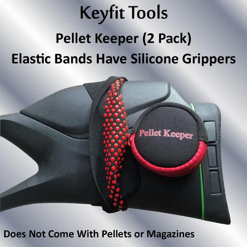 Vista 3 de Keyfit Tools Soporte de clip de bala de munición .177 .22 BB (paquete de 2) – Almacena y accede a pellets y cargadores en pistola o barril – Bolsa