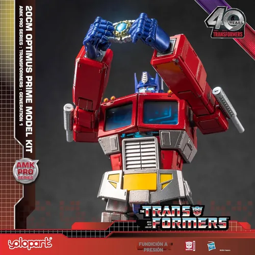 Vista 4 de YOLOPARK Transformers Juguetes Optimus Prime, Transformers G1 Optimus Prime de 7.87 pulgadas con armamento mejorado, Figura de acción coleccionable