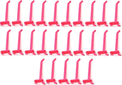 JSP Manufacturing Ganchos de plástico de 4 pulgadas para garaje/herramientas/almacenamiento/organización/joyería/manualidades, varios colores (25,