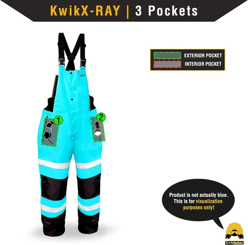 Vista 6 de KwikSafety - Charlotte, NC - Chaqueta de lluvia TORRENT de alta visibilidad y baberos de lluvia RIVER OTTER Clase 3 Cumple con ANSI OSHA