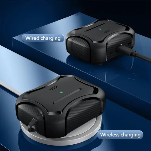 Vista 8 de SaharaCase Cyber Armor - Funda para Apple AirPods Pro 2 (2ª generación) [Robusta] protección de cuerpo completo, agarre antideslizante, delgado