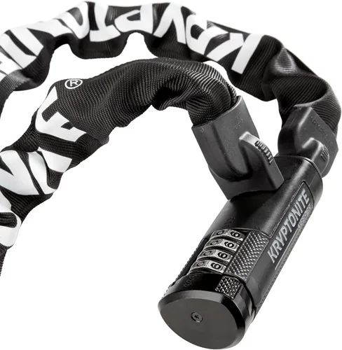 Vista 3 de Kryptonite Keeper 712 - Cerradura de cadena para bicicleta, 4 pies de largo, cadena de acero de 0.276 in, resistente antirrobo, cerradura