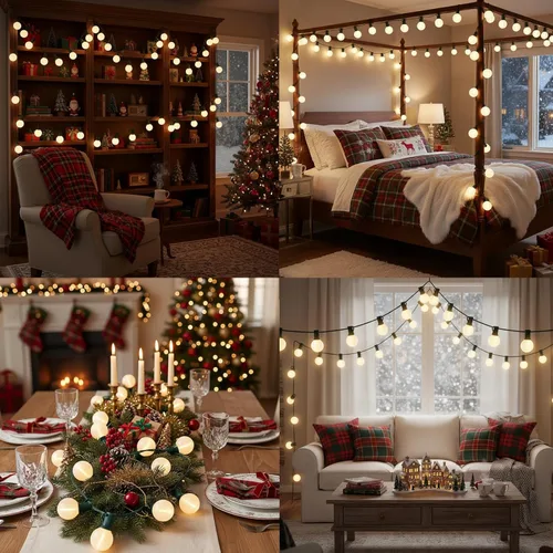 Vista 8 de 25ft Outdoor Christmas LED String Lights,G40 Frosted White Globe Lights with 27pcs Plastic Bulbs,Round Bulb Christmas Lights for Indoor/Outdoor