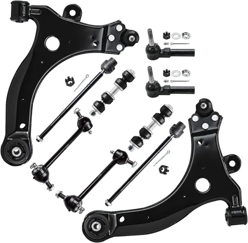 Vista 514 de Detroit Axle - Kit de suspensión delantera de 10 piezas para Hyundai Accent 2006-2011, 2 brazos de control inferiores, 4 barras de acoplamiento