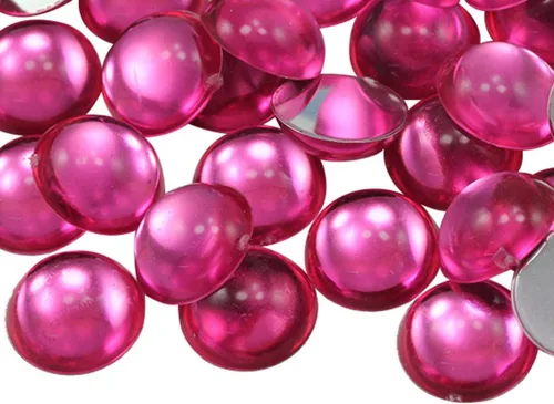 Vista 8 de Allstarco Cabujones redondos de acrílico con parte trasera plana de 0.276 in, 9/32 pulgadas, gemas de perlas de plástico para hacer joyas