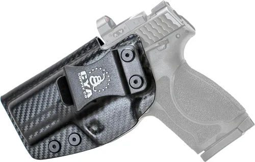 Vista 106 de CYA Supply Co. - Fundas IWB de fibra de carbono listas para ópticas - Múltiples ajustes - Compañía de veteranos - Hecho en EE. UU