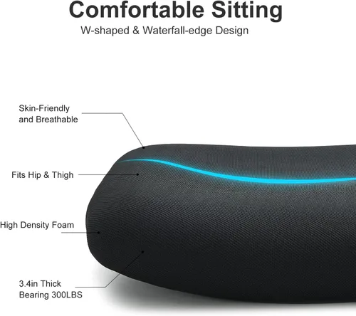 Vista 5 de Ticova Silla de oficina ergonómica – Silla de escritorio con respaldo alto con soporte lumbar ajustable y reposabrazos 3D – Silla de computadora