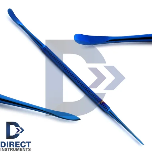 Vista 3 de 3 piezas Multi Titanium Color Dental Waxing Instrumentos Kit Carvers Zahle Beale Lecron cera modelado mezcla espátula cuchillo laboratorio