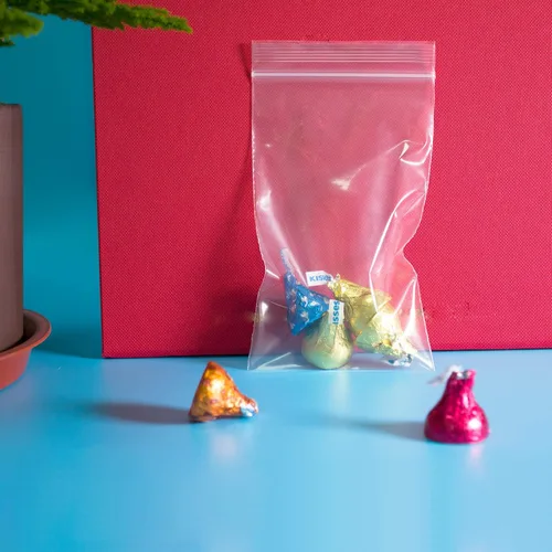 Vista 3 de iMailer - 100 unidades- Bolsa transparente con cremallera pequeña de 3 x 5 pulgadas - Bolsas de polietileno de plástico con cierre de 2 mil