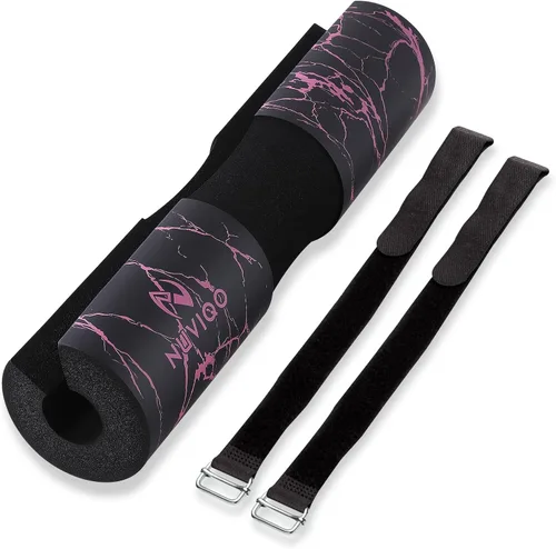 Vista 13 de Almohadilla para sentadillas para estocadas y sentadillas, almohadilla de empuje de cadera para barras estándar y olímpicas, proporciona