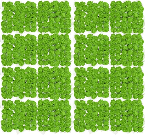 Vista 33 de MECCANIXITY Cabezas de rosas artificiales, mini flores sintéticas negras de 0.8 a 1 pulgada para manualidades, decoración de bodas y fiestas