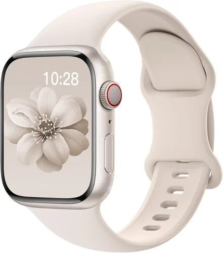 Vista 46 de SuperNaNa - Correa de silicona deportiva compatible con bandas de Apple Watch de 40mm 38mm 41mm 44mm 45mm 42mm 49mm, unisex, correa de muñeca