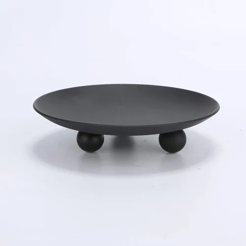 Vista 2 de Portavelas decorativo de hierro negro, juego de 3, soporte de vela para velas LED y cera