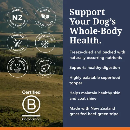Vista 5 de K9 Natural Complemento Alimenticio Liofilizado para Perros con Ingredientes Verificados, Mezcla de Carne de Órganos para Apoyo Digestivo, Alimento