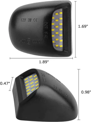 Vista 5 de RUXIFEY - Lámparas LED para matrícula compatibles con Silverado Suburban Tahoe GMC Sierra 1500 2500 3500 HD Escalade EXT, 6000 K, color blanco
