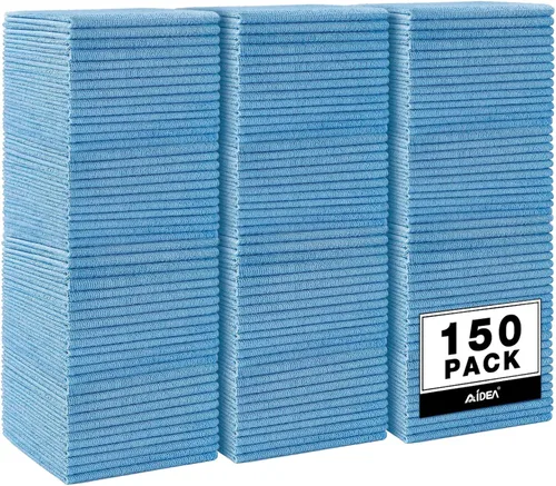 Vista 37 de AIDEA Paño de limpieza de microfibra negro 50PK, toallas de microfibra para automóviles, paños de automóvil de alta calidad, trapos de limpieza sin