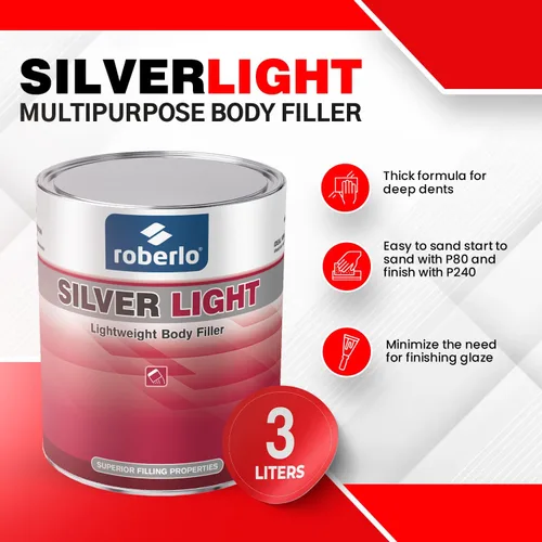 Vista 2 de Roberlo Llenador de cuerpo ligero plateado con propiedades de llenado superiores
