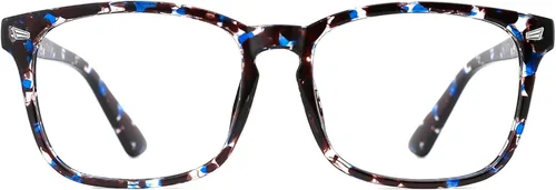 Vista 8 de TIJN - Gafas de bloqueo de luz azul - Armazón cuadrado de anteojos para estudiosos - Gafas de juego de computadora Anti Blue Ray